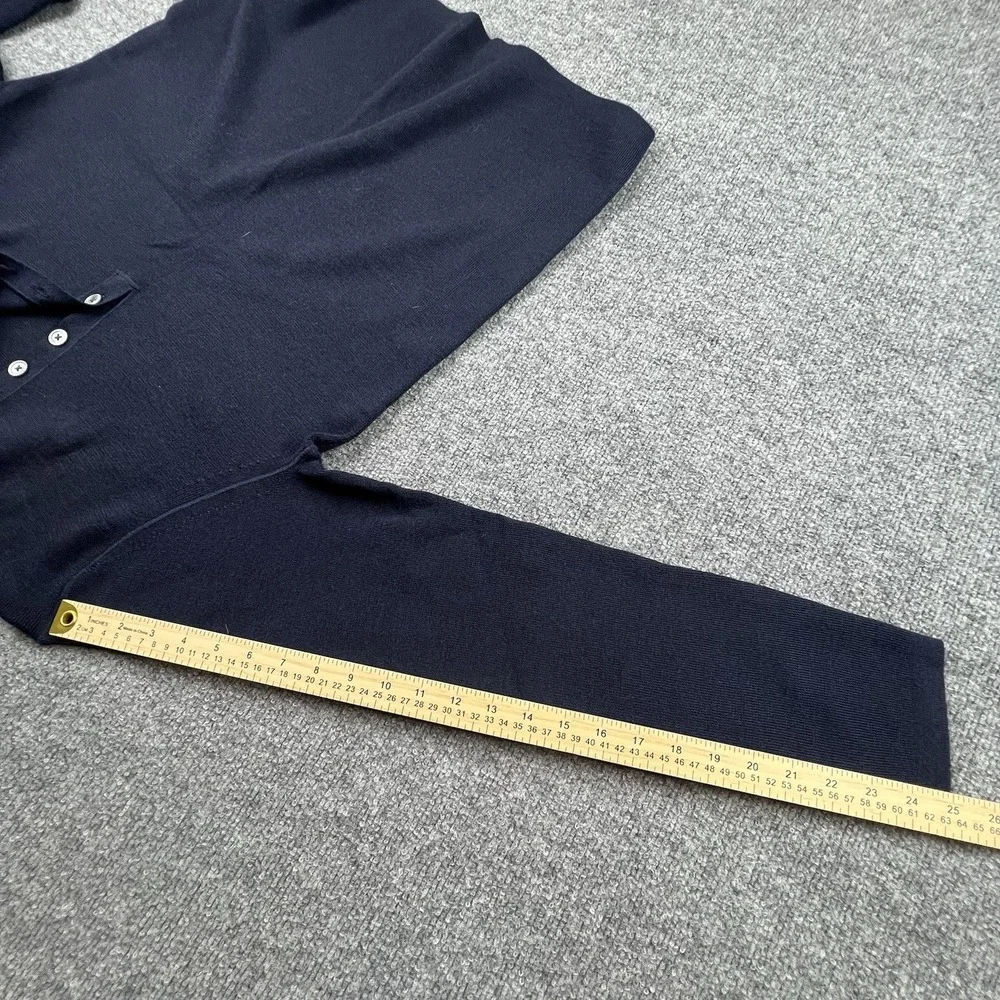 Banana Republic Mens Navy Blue Italian Merino Wool Mock Neck Button‎ Sweater L